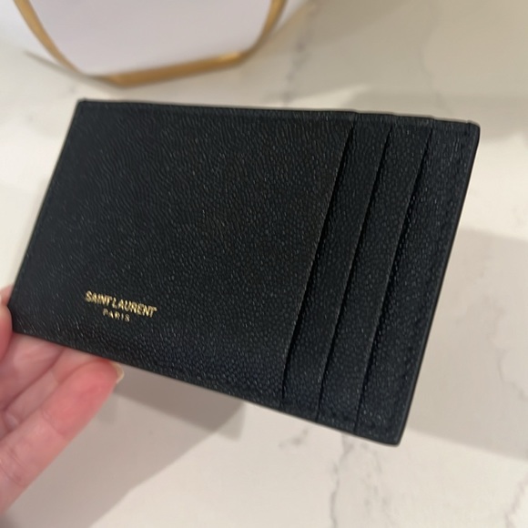 Ysl Saint Laurent Uptown Leather Card Holder Case Wallet insert Pristine - Picture 4 of 9